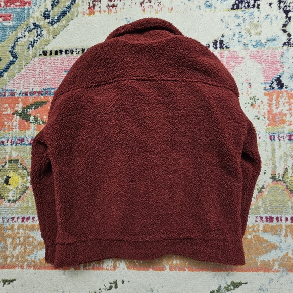 DIXXON Women's Petaluma Sherpa Jacket Oversized Small Button Down Red - Picture 5 of 14